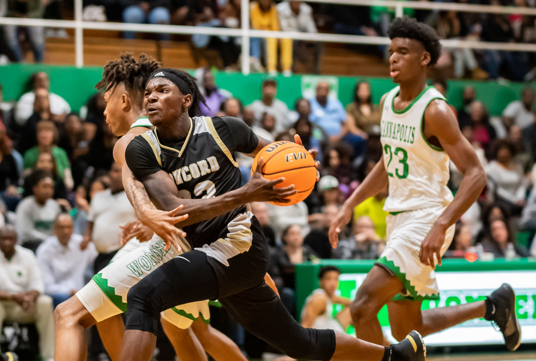 Friday night high school basketball action